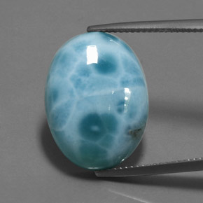 9,17 ctw natürlicher Blau Larimar, Oval Schliff, Lichtundurchlässig