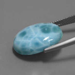 9,17 ctw natürlicher Blau Larimar, Oval Schliff, Lichtundurchlässig