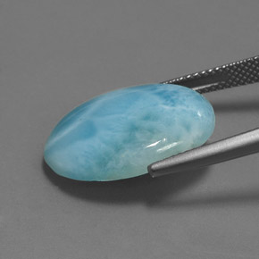 9,17 ctw natürlicher Blau Larimar, Oval Schliff, Lichtundurchlässig
