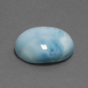 18,16 ctw natürlicher blauer Larimar, Oval Schliff, Lichtundurchlässig