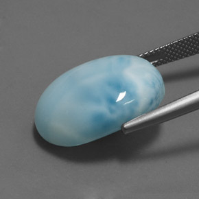 18,16 ctw natürlicher blauer Larimar, Oval Schliff, Lichtundurchlässig