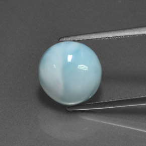 6,93 ctw natürlicher blauer Larimar, Rundschliff, Lichtundurchlässig