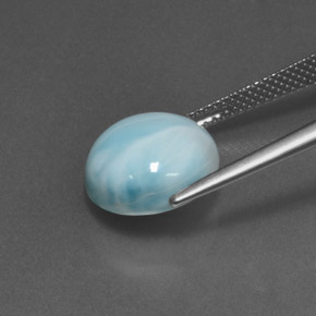 6,93 ctw natürlicher blauer Larimar, Rundschliff, Lichtundurchlässig
