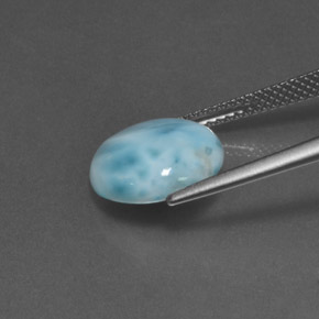 4,57 ctw natürlicher blauer Larimar, Rundschliff, Lichtundurchlässig