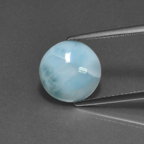 4,55 ctw natürlicher blauer Larimar, Rundschliff, Lichtundurchlässig
