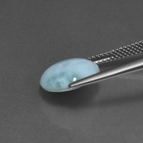 4,55 ctw natürlicher blauer Larimar, Rundschliff, Lichtundurchlässig