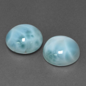  ct natürliche blauer Larimar-Edelsteine, Rundschliff, Lichtundurchlässig