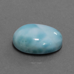 6,15 ctw natürlicher blauer Larimar, Oval Schliff, Lichtundurchlässig