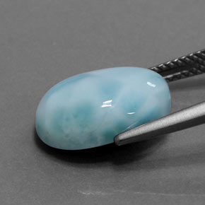 6,15 ctw natürlicher blauer Larimar, Oval Schliff, Lichtundurchlässig
