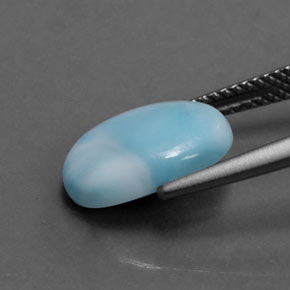 3,36 ctw natürlicher blauer Larimar, Oval Schliff, Lichtundurchlässig