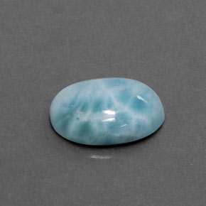 3,07 ctw natürlicher blauer Larimar, Oval Schliff, Lichtundurchlässig