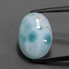 9,17 ctw natürlicher Blau Larimar, Oval Schliff, Lichtundurchlässig