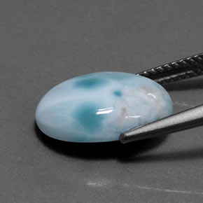 9,17 ctw natürlicher Blau Larimar, Oval Schliff, Lichtundurchlässig