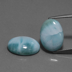  ct natürliche blauer Larimar-Edelsteine, Oval Schliff, Lichtundurchlässig