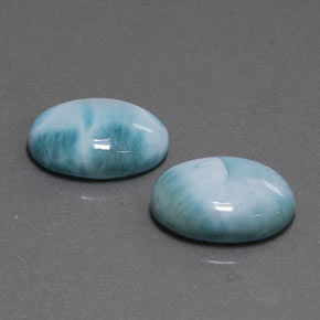  ct natürliche blauer Larimar-Edelsteine, Oval Schliff, Lichtundurchlässig