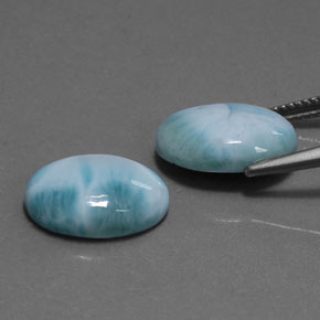  ct natürliche blauer Larimar-Edelsteine, Oval Schliff, Lichtundurchlässig