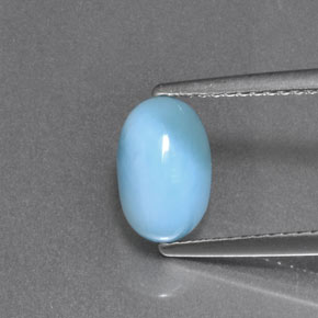 9,17 ctw natürlicher Blau Larimar, Oval Schliff, Lichtundurchlässig