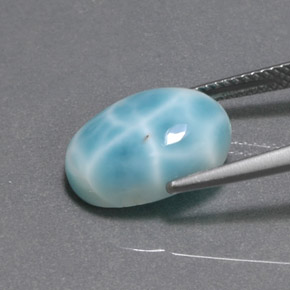 9,17 ctw natürlicher Blau-grün Larimar, Oval Schliff, Lichtundurchlässig