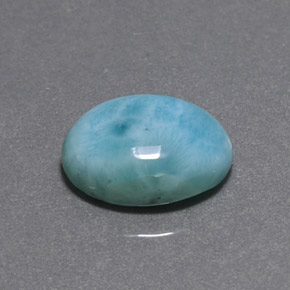 6,54 ctw natürlicher grüner Larimar, Oval Schliff, Lichtundurchlässig