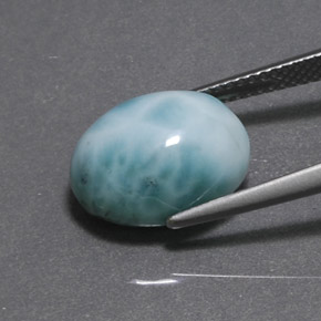 8,07 ctw natürlicher grüner Larimar, Oval Schliff, Lichtundurchlässig