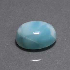 9,17 ctw natürlicher Blau-grün Larimar, Oval Schliff, Lichtundurchlässig
