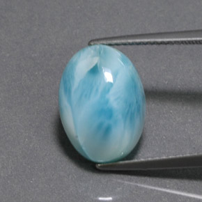 9,17 ctw natürlicher Blau-grün Larimar, Oval Schliff, Lichtundurchlässig