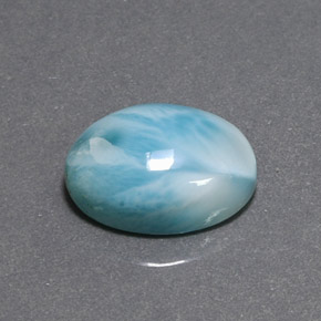 9,17 ctw natürlicher Blau-grün Larimar, Oval Schliff, Lichtundurchlässig