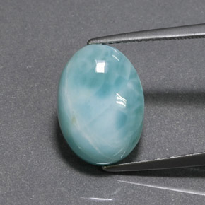 6,80 ctw natürlicher grüner Larimar, Oval Schliff, Lichtundurchlässig