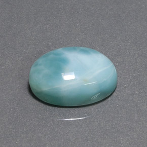 6,80 ctw natürlicher grüner Larimar, Oval Schliff, Lichtundurchlässig