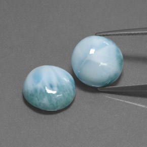  ct natürliche grüner Larimar-Edelsteine, Rundschliff, Lichtundurchlässig