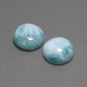  ct natürliche grüner Larimar-Edelsteine, Rundschliff, Lichtundurchlässig