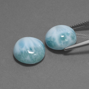  ct natürliche grüner Larimar-Edelsteine, Rundschliff, Lichtundurchlässig