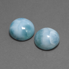  ct natürliche grüner Larimar-Edelsteine, Rundschliff, Lichtundurchlässig
