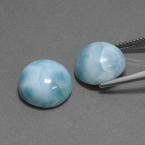  ct natürliche grüner Larimar-Edelsteine, Rundschliff, Lichtundurchlässig