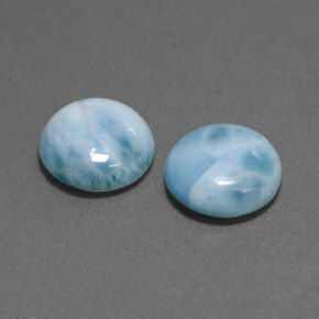  ct natürliche grün-blau Larimar-Edelsteine, Rund Schliff, Lichtundurchlässig