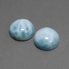  ct natürliche blauer Larimar-Edelsteine, Rundschliff, Lichtundurchlässig