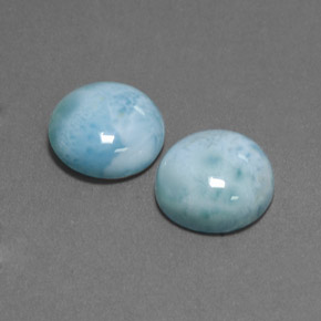  ct natürliche blauer Larimar-Edelsteine, Rundschliff, Lichtundurchlässig