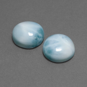  ct natürliche grüner Larimar-Edelsteine, Rundschliff, Lichtundurchlässig