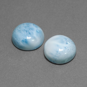  ct natürliche blauer Larimar-Edelsteine, Rundschliff, Lichtundurchlässig