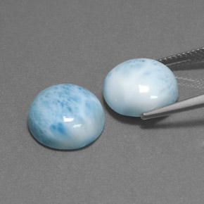  ct natürliche blauer Larimar-Edelsteine, Rundschliff, Lichtundurchlässig