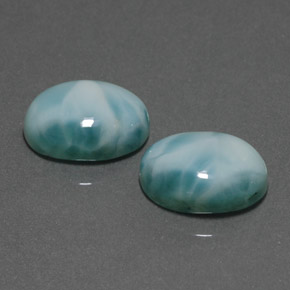  ct natürliche grüner Larimar-Edelsteine, Oval Schliff, Lichtundurchlässig