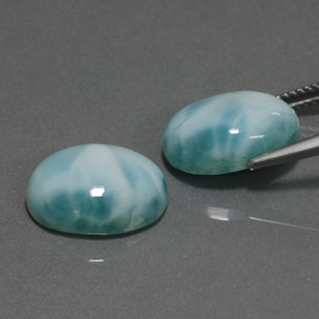  ct natürliche grüner Larimar-Edelsteine, Oval Schliff, Lichtundurchlässig