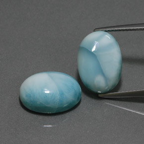  ct natürliche Blau Larimar-Edelsteine, Oval Schliff, Lichtundurchlässig