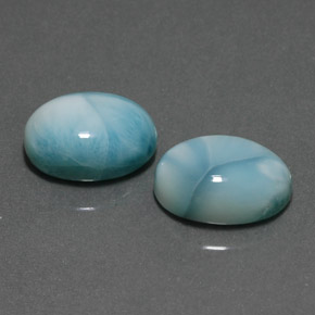  ct natürliche Blau Larimar-Edelsteine, Oval Schliff, Lichtundurchlässig