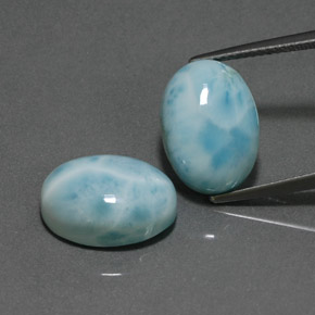  ct natürliche Blau Larimar-Edelsteine, Oval Schliff, Lichtundurchlässig