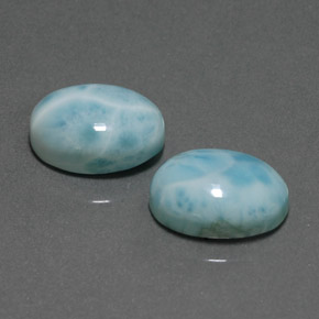  ct natürliche Blau Larimar-Edelsteine, Oval Schliff, Lichtundurchlässig