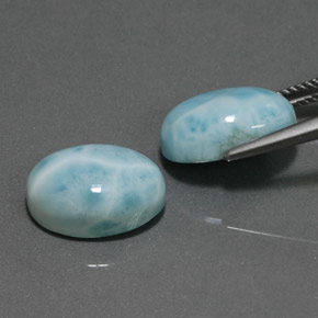  ct natürliche Blau Larimar-Edelsteine, Oval Schliff, Lichtundurchlässig