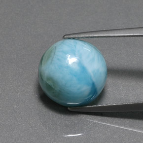 8,01 ctw natürlicher blauer Larimar, Rundschliff, Lichtundurchlässig