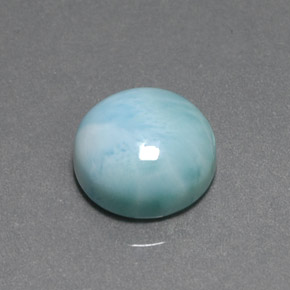 7,65 ctw natürlicher grüner Larimar, Rundschliff, Lichtundurchlässig