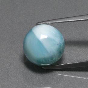 8,88 ctw natürlicher grüner Larimar, Rundschliff, Lichtundurchlässig